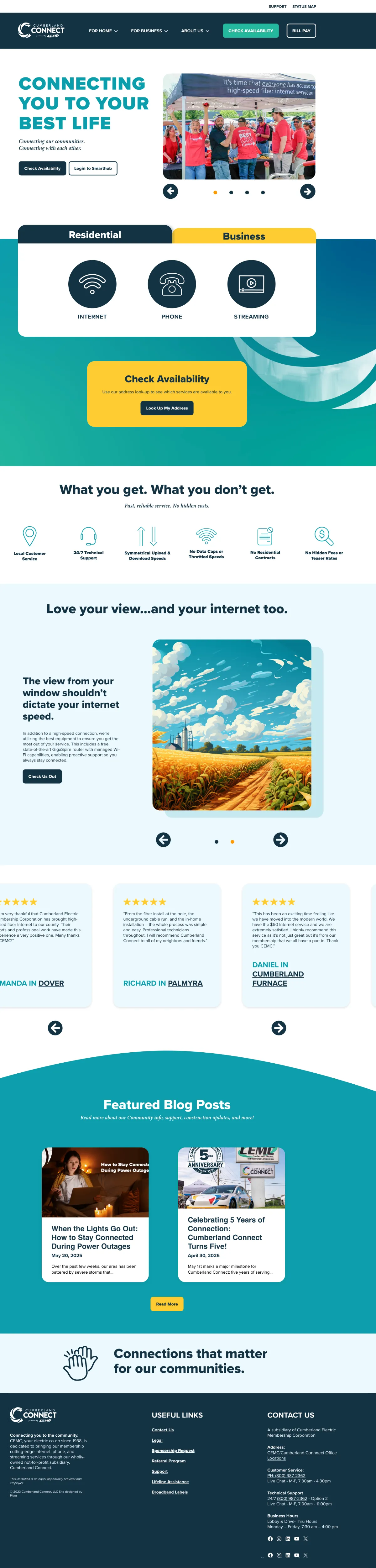 Cumberland Connect Website Screenshot