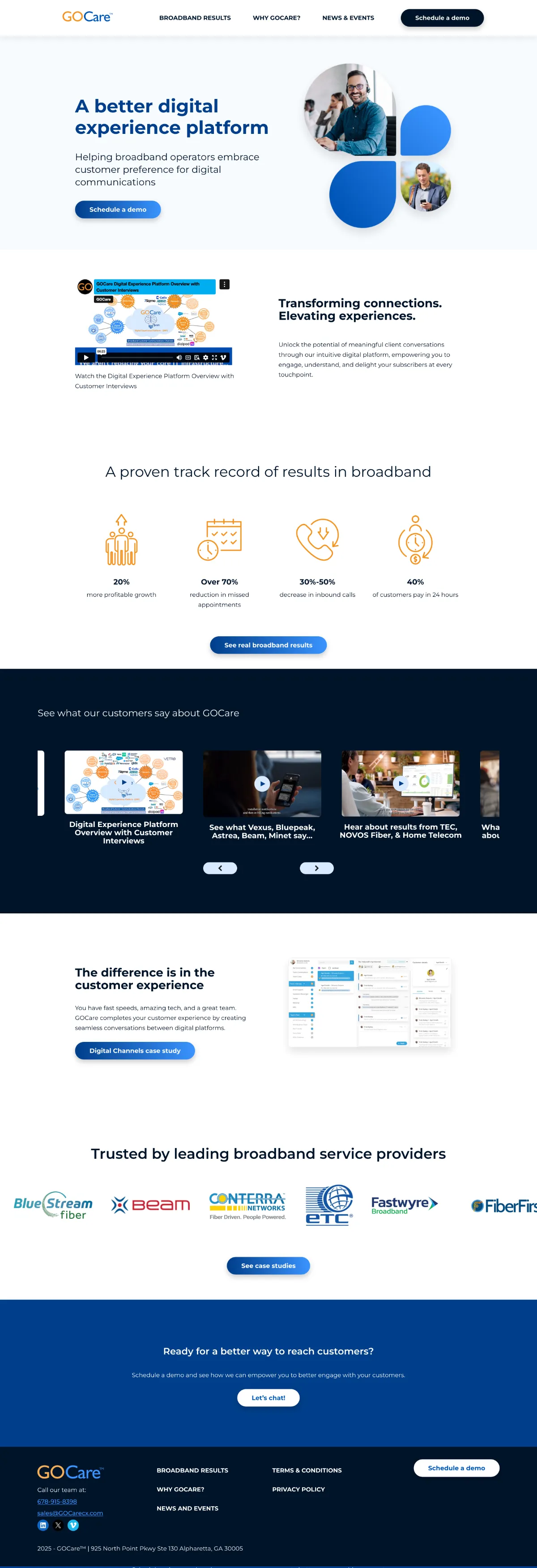 GoCare CX Website Screenshot